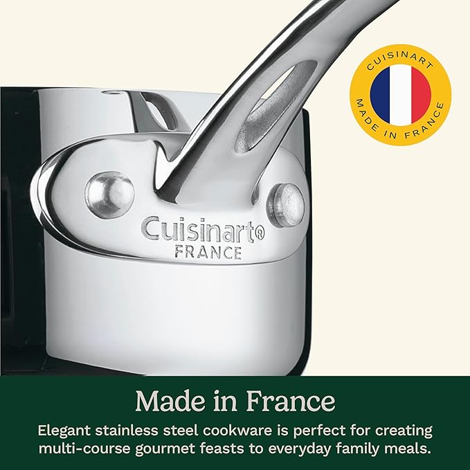 Cuisinart French Classic Tri-Ply Stainless 10-Piece Cookware Set Silver