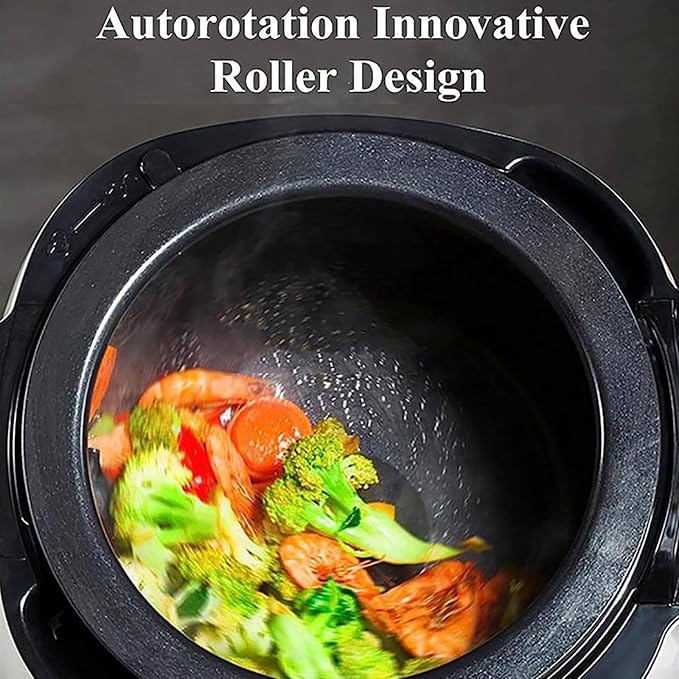 Automatic Cooking Machine Auto Cooking Wok Fried Rice Machine Microcomputer Control Touch Screen 6L Pot Volume Self-Cleaning Mode for Stir FryingStewingCooking