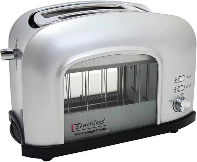 iTouchless SHT2GS 2-Slice See-Through Smart Toaster Silver