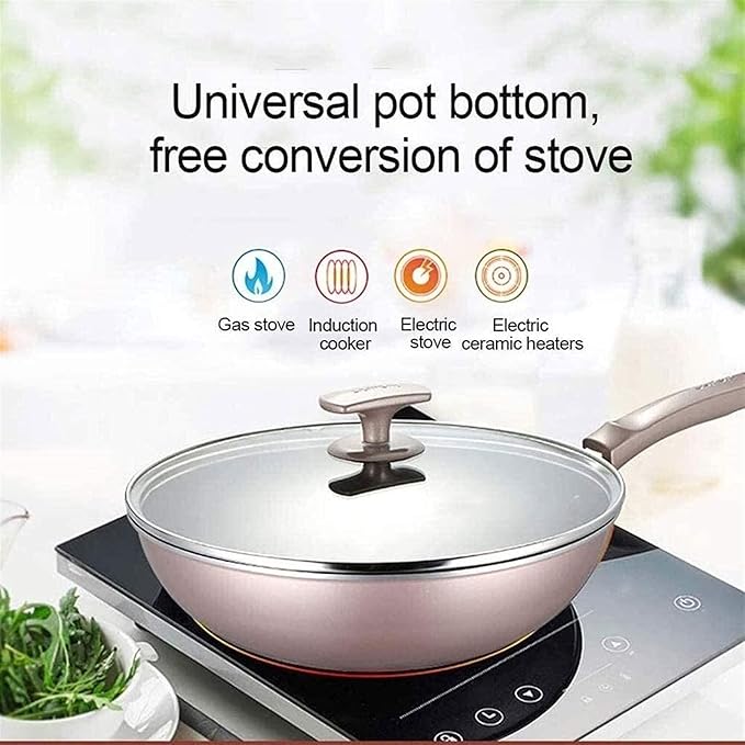 Non-Stick Pot and Pan SetKitchen Cookware SetStir-Fry PansFrying Pan and Saucepan Set with Lids3-Piece Set Variety Pack