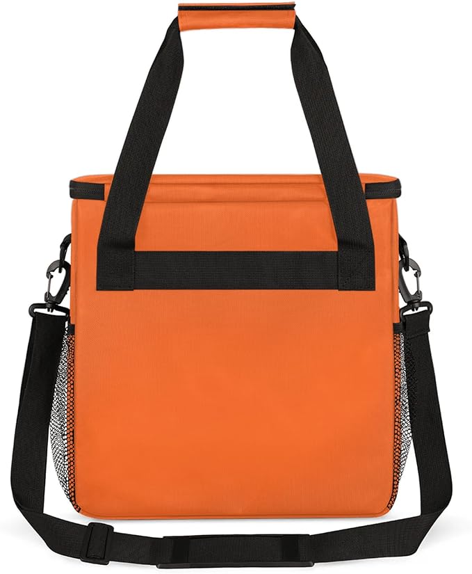 Orange Coffee Maker Carrying Bag Waterproof Insulated Leakproof Cooler Bag Portable Storage Tote Bag Organizer With Shoulder Strap