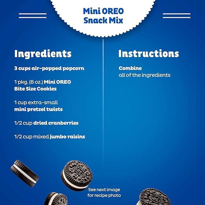 OREO Minis Chocolate Sandwich Cookies 12 - 3.5 oz Snack Cups