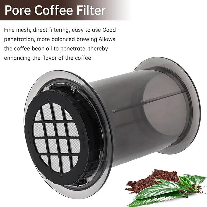 Portable Coffee Maker for Camping &amp Travel Coffee Press - All-in-One French Press Pour-Over &amp Espresso Style Manual Brewer Small Coffee Maker for Full Bodied Coffee Without Grit Less Bitte