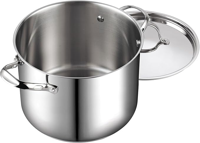 Cooks Standard Professional Stainless Steel Cookware Set 8PC 8 PC Silver &amp 8-Quart Classic Stainless Steel Stockpot with Lid 8-QT Silver