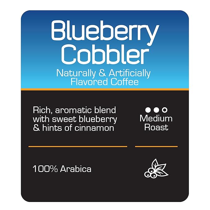 Roast Ridge Single Serve Coffee Pods for Keurig K-Cup Brewers Blueberry Cobbler Medium Roast 100 Count