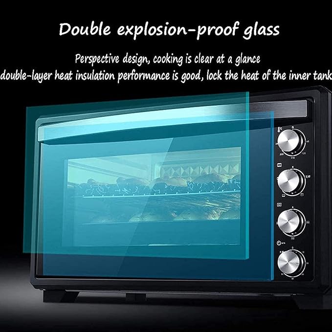 Electric Convection Oven Air Fryer 40L Large Capacity 60min Timer Built-in Baking Light 90°C to 230°C Temperature Control for Toasting Baking and Broiling