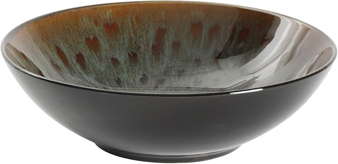 Gibson Elite Kyoto Double Bowl Dinnerware Set Service for 4 (16pcs) Teal