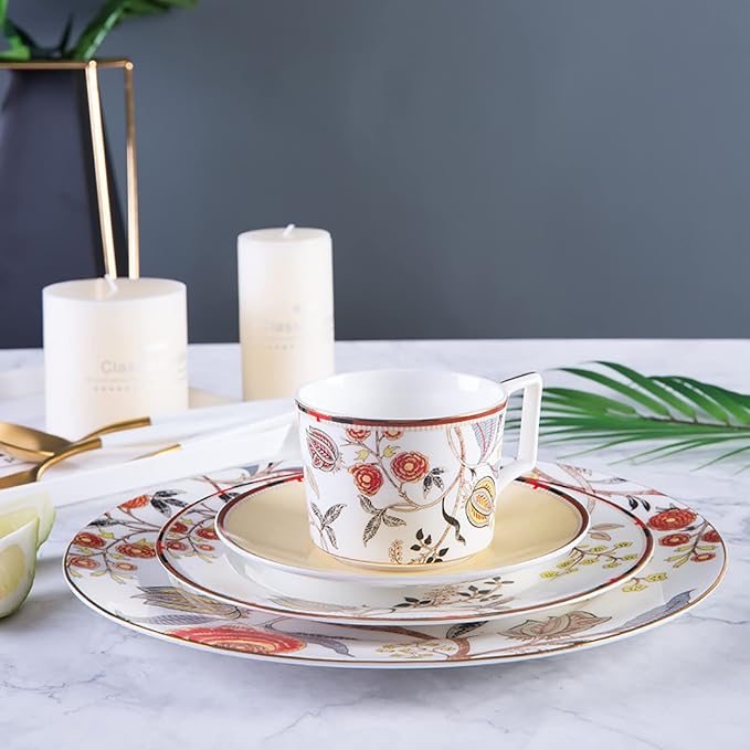 Plate and bowl sets plates dinnerware sets 32-piece dinner plates dishes set for 8 kitchen plates and bowls set for home kitchen bone china dinnerware set dinnerware set