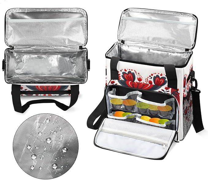 Mandala Heart Coffee Maker Carrying Bag Portable Travel Storage Tote Bag Compatible with K-Mini or K-Mini Plus Single Serve Coffee Brewer Carrying Case with Multiple Pockets &amp Shoulder Strap