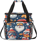 Xmas Santa Claus Coffee Maker Carrying Bag Portable Travel Storage Tote Bag Compatible with K-Mini or K-Mini Plus Single Serve Coffee Brewer Carrying Case with Multiple Pockets &amp Shoulder Strap