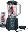 Countertop Blender with Pitcher and To-Go Cup 1100W High-Power Blender Stainless Steel Blade Multiple Speed Settings (Atlantic Blue)