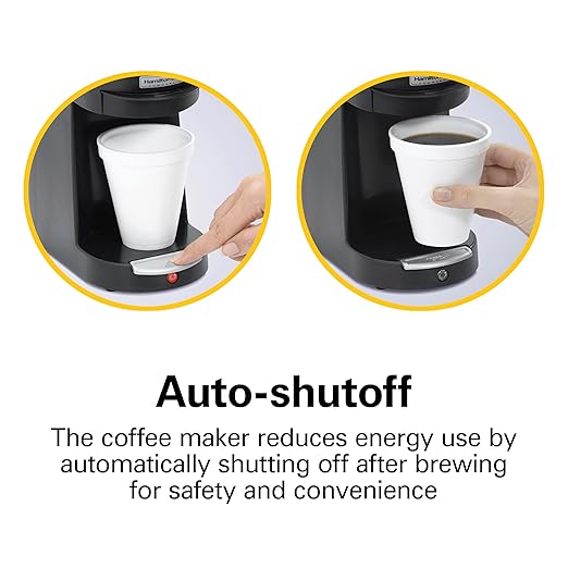 Hamilton Beach Commercial 1 Cup Pod Coffeemaker Black Single Serve Coffee Brewer HDC200B