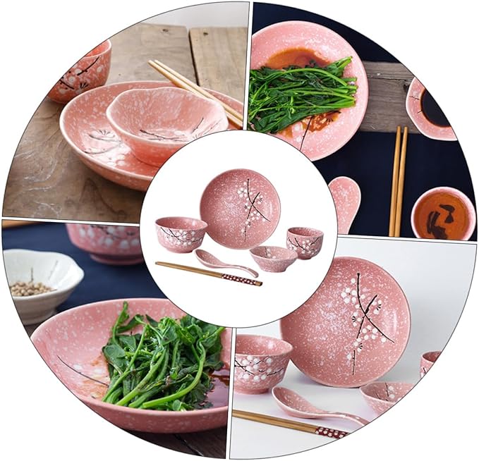 GLEAVI 12-Piece Japanese Ceramic Dinnerware Set Elegant Cutlery Kit Sturdy Porcelain Tableware for Home Use for Dining and Entertaining