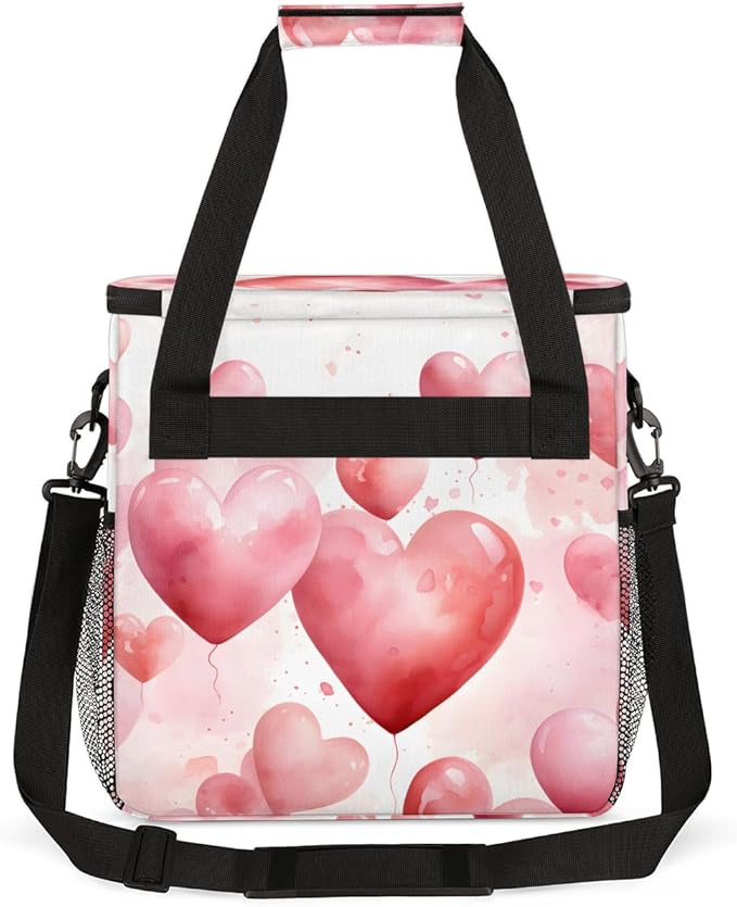 Heart Balloon Coffee Maker Carrying Bag Portable Travel Storage Tote Bag Compatible with K-Mini or K-Mini Plus Single Serve Coffee Brewer Carrying Case with Multiple Pockets &amp Shoulder Strap