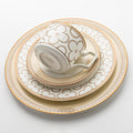 24-Piece Porcelain Dinnerware Set – Elegant Bone China Plates &amp coffee cup sets for 6 Perfect for Banquet Wedding Hotel or Family Gathering – Ideal Mother’s Day Gift DLCP0509-1