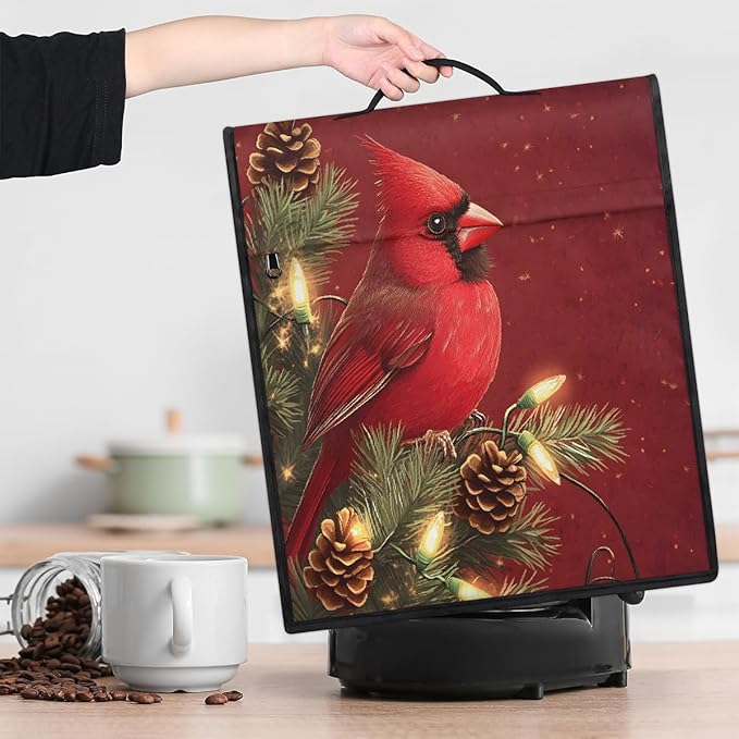 cfpolar Kitchen Aid Mixer Cover Compatible with 6-8 Quarts Christmas Holly Cardinal Stand Mixer Cover Kitchen Aid Mixers Accessories Appliance Organizer Bag Dust Covers with Zipper Pocket