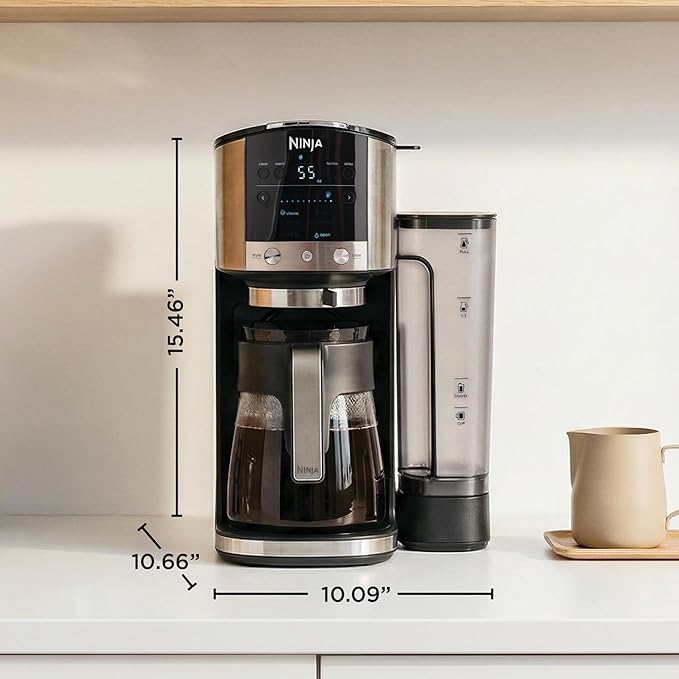 Ninja DualBrew Coffee Maker | Brew Coffee Grounds &amp Pods | Brew Classic Rich Over Ice &amp Cold Brew | Brew Single-Serve Cup to Full 12-Cup Carafe | Stainless Steel | GP161
