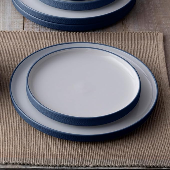 Noritake ColorTex Stone Blue 12-Piece Dinnerware Set Service for 4