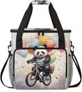 Panda Coffee Maker Carrying Bag Balloon Bicycle Portable Travel Storage Tote Bag Compatible with K-Mini or K-Mini Plus Single Serve Coffee Brewer Carrying Case with Multiple Pockets &amp Shoulder S