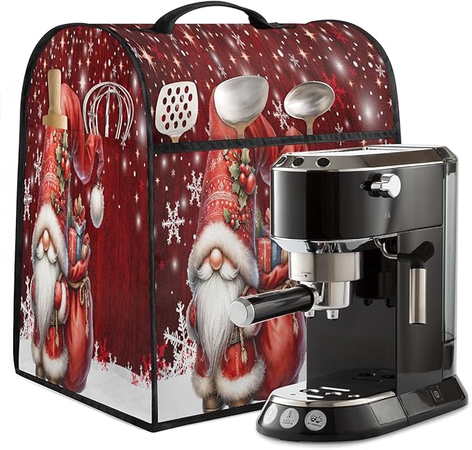 cfpolar Kitchen Aid Mixer Cover Compatible with 6-8 Quarts Xmas Hat Santa Claus Stand Mixer Cover Kitchen Aid Mixers Accessories Appliance Organizer Bag Dust Covers with Zipper Pocket