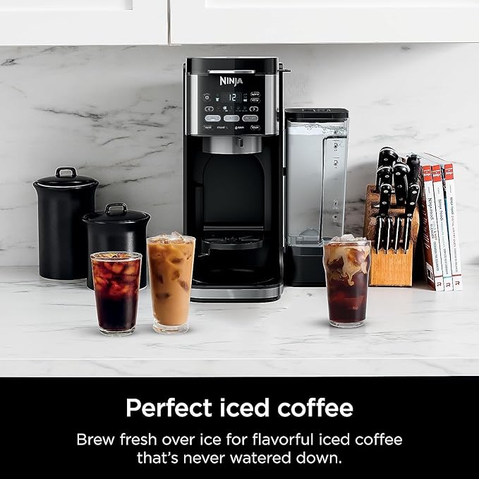 Ninja | Drip Coffee Maker | DualBrew Pro Hot &amp Iced Coffee | Compatible with K-Cup Pods | 3 Brew Styles (Classic Rich &amp Iced) | 60oz Removable Reservoir &amp Dishwasher Safe | Black | 12-Cu