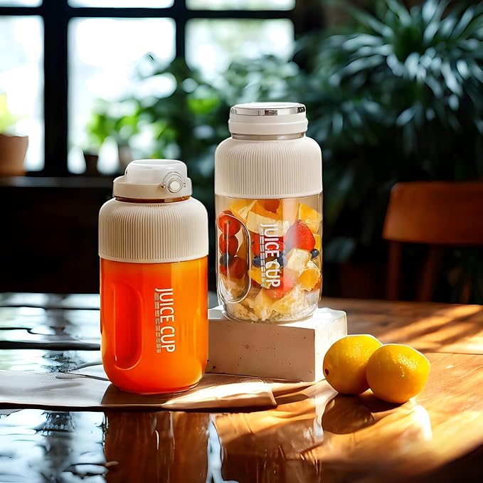 1200 Ml Juicing Bottle Portable Electric Blender with Stainless Steel Cutter and Dual Lids 18000 RPM for Smoothies