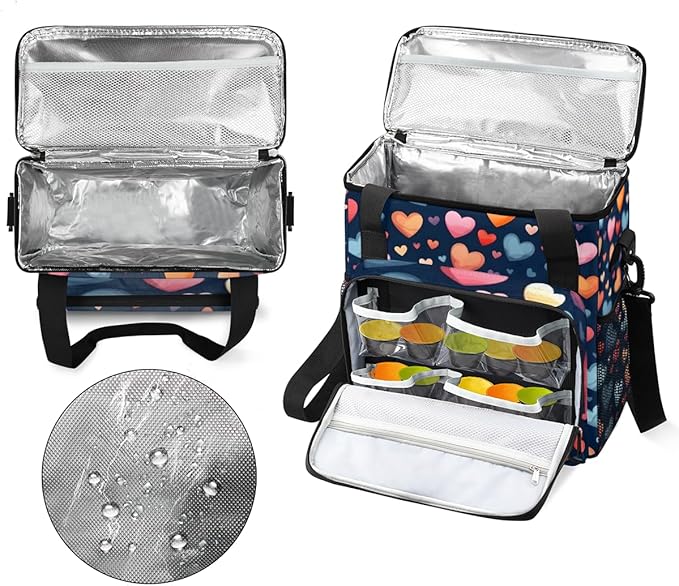 HEART Coffee Maker Carrying Bag Portable Travel Storage Tote Bag Compatible with K-Mini or K-Mini Plus Single Serve Coffee Brewer Carrying Case with Multiple Pockets &amp Shoulder Strap