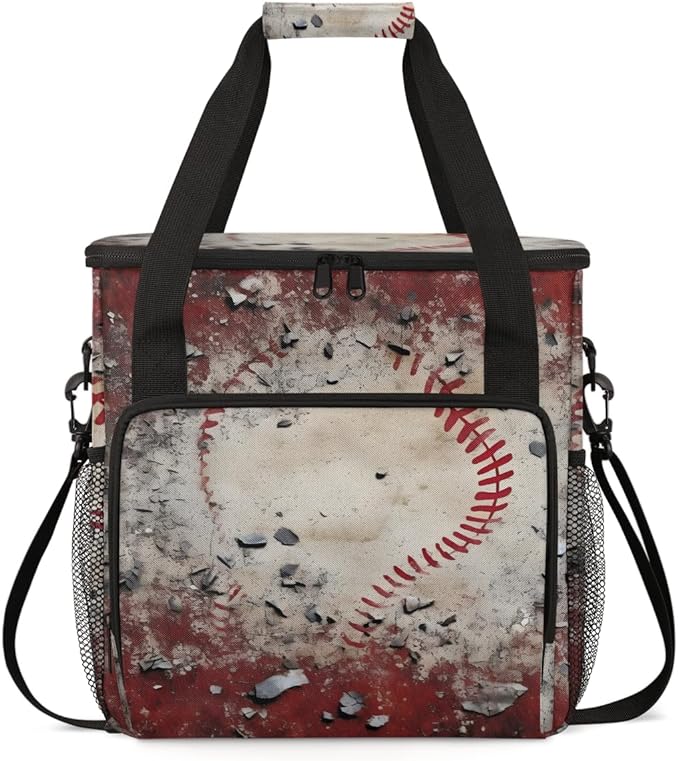 Graffiti Baseball Coffee Maker Carrying Bag Sport Baseball Travel Storage Bag Compatible with K-Mini or K-Mini Plus Single Serve Coffee Brewer Carrying Case with Multiple Pockets &amp Shoulder Stra