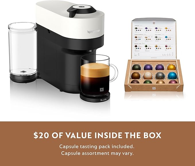Nespresso Vertuo Pop+ Coffee and Espresso Maker by Breville Coconut White (Renewed)