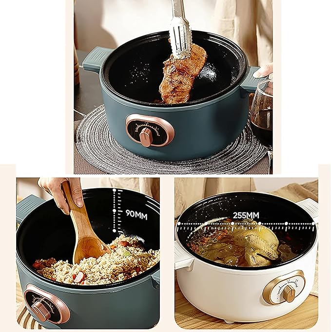 Electric Cooker With Keep Warm Function Multifunctional Integrated Frying Pan/Wok/Soup Pot Non-Stick Pot for 1-4 People
