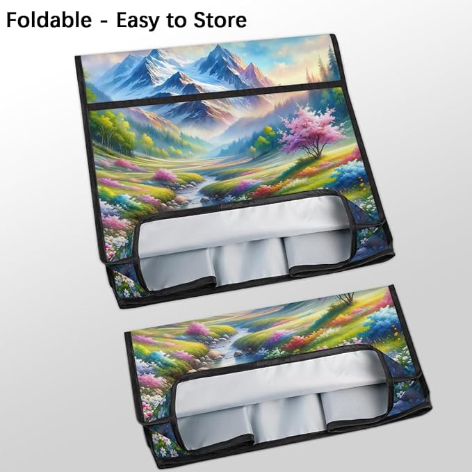 cfpolar Kitchen Aid Mixer Cover Compatible with 6-8 Quarts Flowers Trees River Stand Mixer Cover Kitchen Aid Mixers Accessories Appliance Organizer Bag Dust Covers with Zipper Pocket