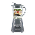 Hamilton Beach Power Elite Wave Action Blender For Smoothies 40 Oz Glass Jar 12 Functions Including Puree Crush Ice 700 Watts Grey (58153J)