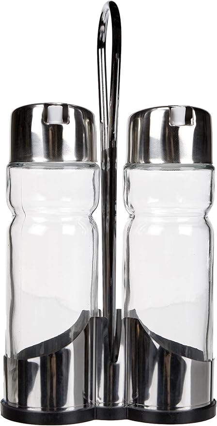 IBILI Cruet Set 27 x 12 x 6 cm Silver/Transparent