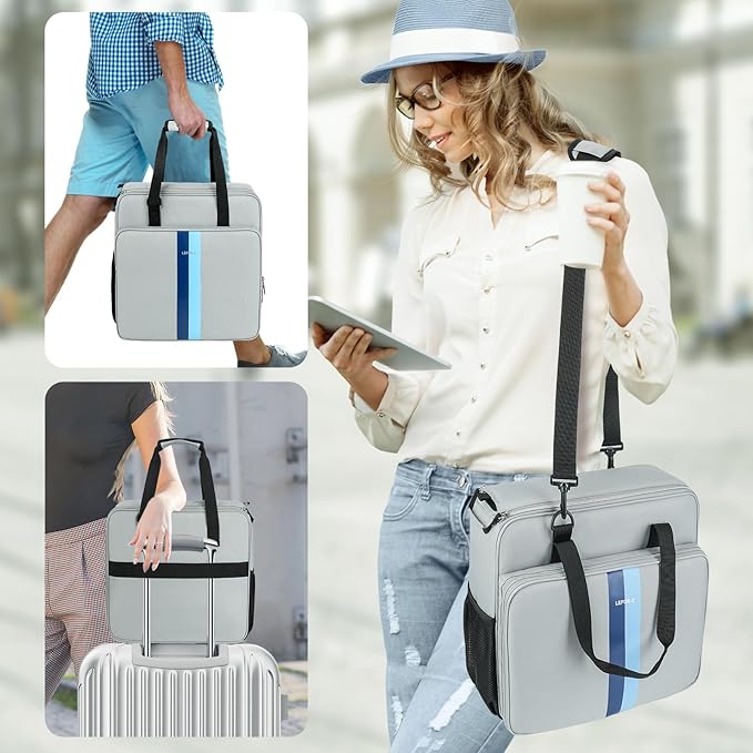Coffee Maker Travel Bag Compatible with Keurig K-MiniSingle Serve Coffee Brewer Carrying Case Compatible for K-Mini Plus with Multiple Pockets for K-Cup PodsGrey(Bag Only)