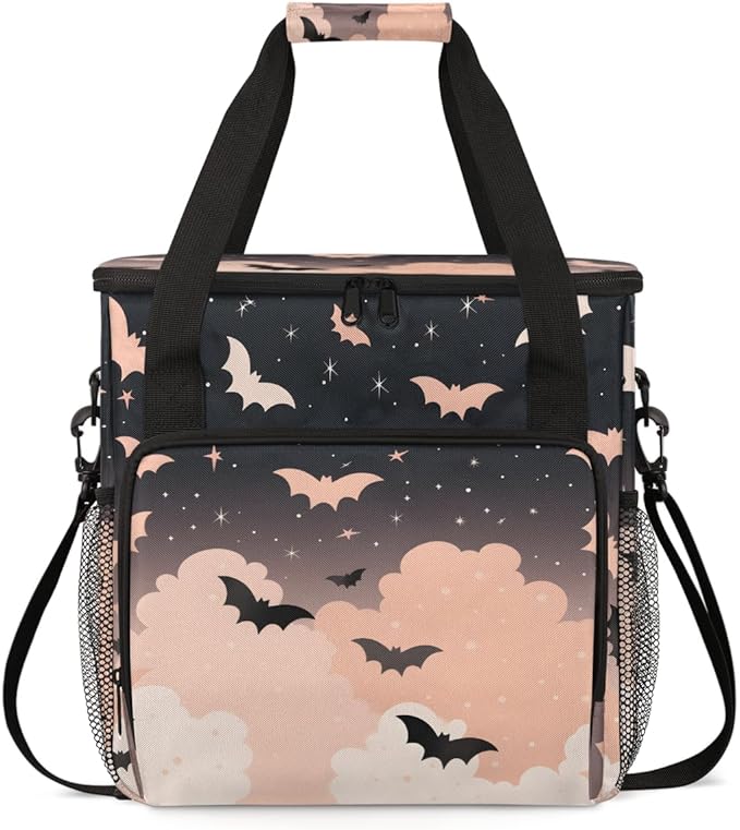 Magical Bat Coffee Maker Carrying Bag Fantastic Bat Travel Storage Bag Compatible with K-Mini or K-Mini Plus Single Serve Coffee Brewer Carrying Case with Multiple Pockets &amp Shoulder Strap