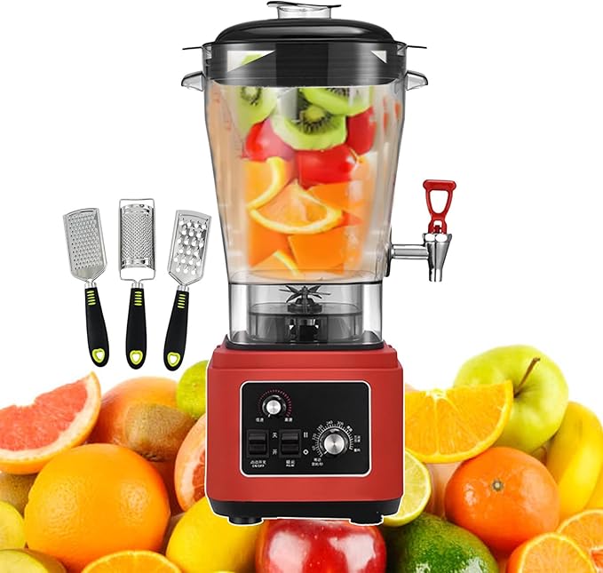 Table Blenders 48000rpm Smoothie Maker Juicer/Cooking Machine with 11l/15l/19l Container Electric Kitchen Drink Machine Nut Milk Machine for Fruit Vegetables (With 3 Graters)19L