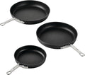 Hestan TITUM Fusion 3-Piece Nonstick Skillet Set (8 9.5 &amp 12.5) Double Impact Stainless Steel Base &amp Aluminum Body Induction Compatible Made without PFOAs