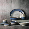 Dinnerware Set Glaze Stoneware Dinnerware Set Tableware Combination Set Dishes Set Includes Dinner PlatesDessert PlatesSalad Bowls 18-Pieces Service for 4