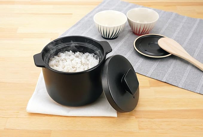 Kakuse Delicius DEL-23 Rice Pot for 3-4 People Includes Inner Lid Microwave Safe Direct Fire Compatible
