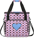 Pink &amp Blue Heart Coffee Maker Carrying Bag Portable Travel Storage Tote Bag Compatible with K-Mini or K-Mini Plus Single Serve Coffee Brewer Carrying Case with Multiple Pockets &amp Shoulder S