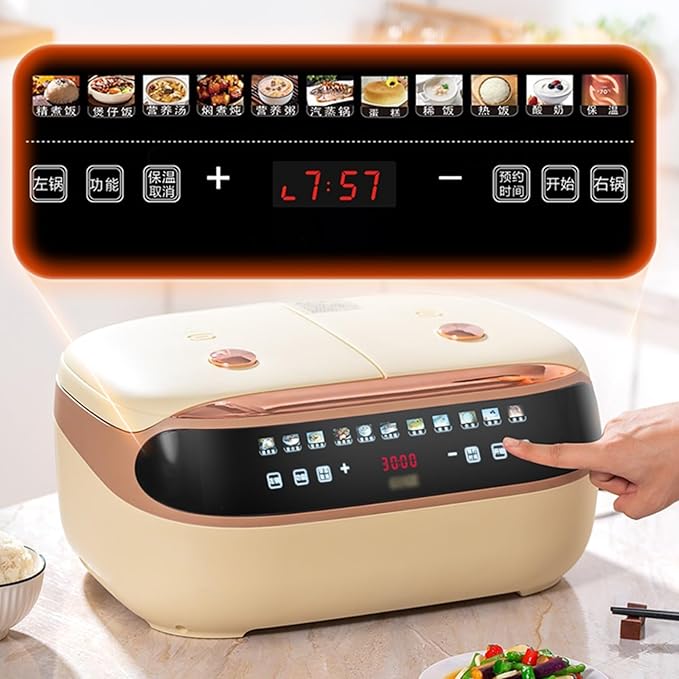 Rice Cookers Electric Rice Cooker Double Gallon Integrated Fully Automatic Dual-use Multifunctional Household Dual-Control Pressure Cooker Rice Cooker Rice Maker