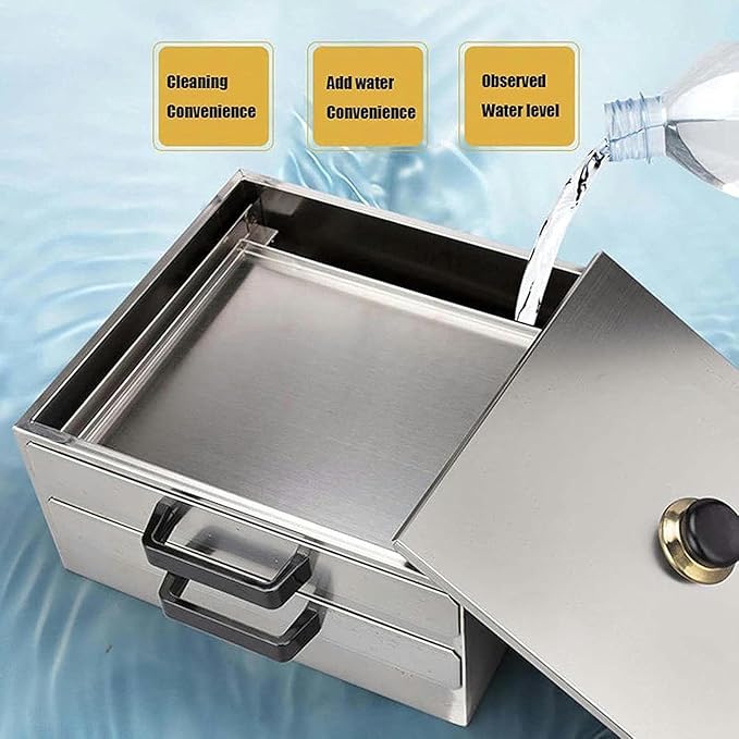 2-Layer Rice Noodle Rolls MachineOpenable Top Lid Rice Noodle Roll Food SteamerFood Grade Stainless Steel Changfen Machine Cantonese Cuisine Roll CookerHousehold Ro