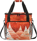 Xmas Tree Coffee Maker Carrying Bag Glitter Tree Travel Storage Bag Compatible with K-Mini or K-Mini Plus Single Serve Coffee Brewer Carrying Case with Multiple Pockets &amp Shoulder Strap