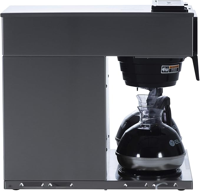 BUNN VP17-3 12-Cup Low Profile Pourover Commercial Coffee Maker 3 Lower Warmers 13300.0003Silver
