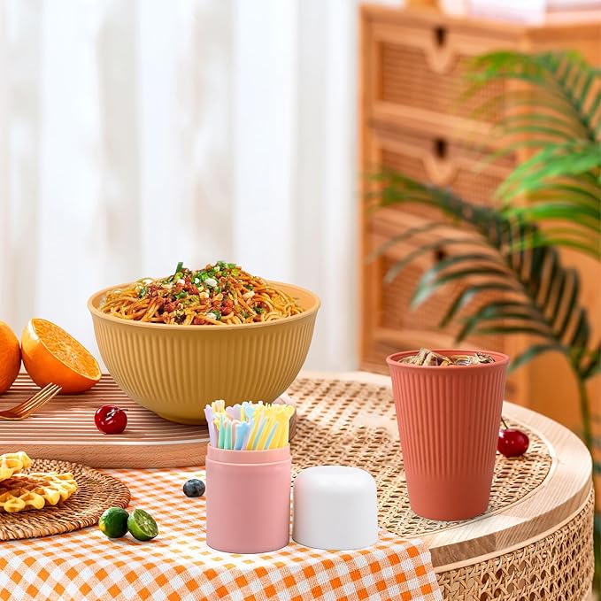 48 Pieces Wheat Straw Dinnerware Sets for 6Reusable Plates Bowls Outdoor Camping Dishes Kitchen Plates Cups and Bowls SetMicrowave&ampDishwasher Safe TablewareLightweight &amp Unbreakable