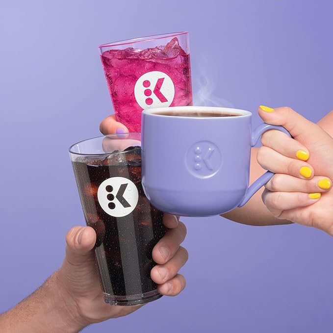 Keurig K-Mini Mate Plus Single-Serve K-Cup Pod Coffee Maker Compact 3 Cup Sizes Brew Over Ice and Strong Button Features 50 oz Removable Reservoir Warm Stone