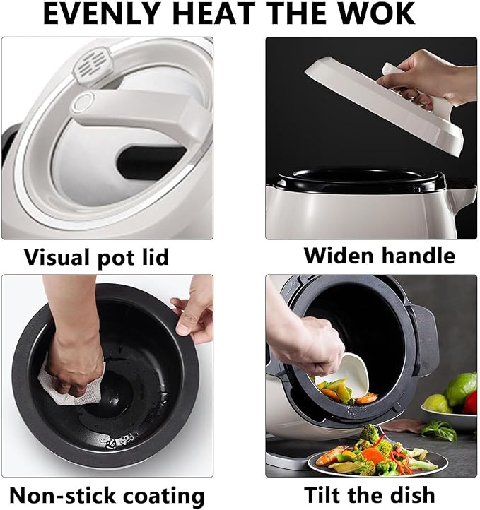 Automatic Cooking Machineauto Cooking Wok Fried Rice Machine360° Automatic RotationIntelligent Automatic Cooking Machinefor Stir FryingStewingCooking