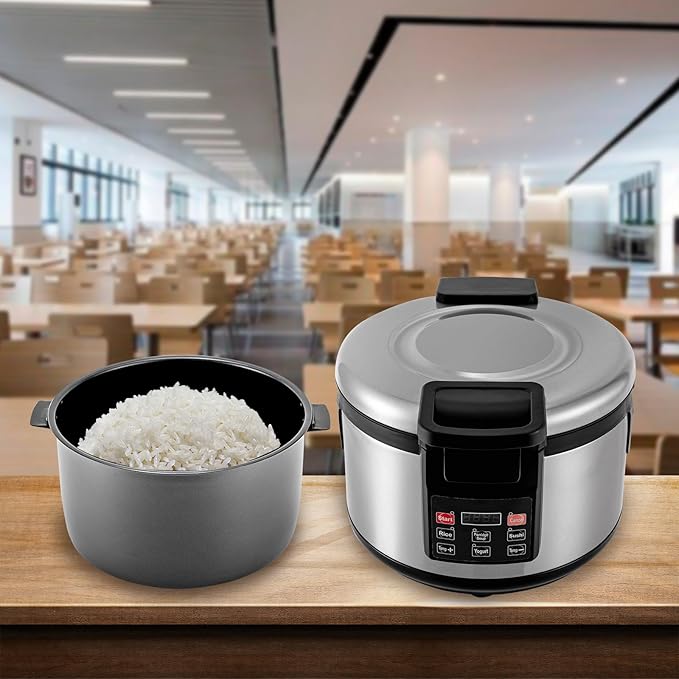 Rice Warmer Commercialtainless Steel Electric Rice WarmerRice Warmer with Non-Stick Inner Pot(Warm Function only not a Cooker) Non-Stick Insert Pot-19 L/20QT