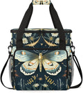 Gothic Butterfly Coffee Maker Carrying Bag Glitter Butterfly Travel Storage Bag Compatible with K-Mini or K-Mini Plus Single Serve Coffee Brewer Carrying Case with Multiple Pockets &amp Shoulder St