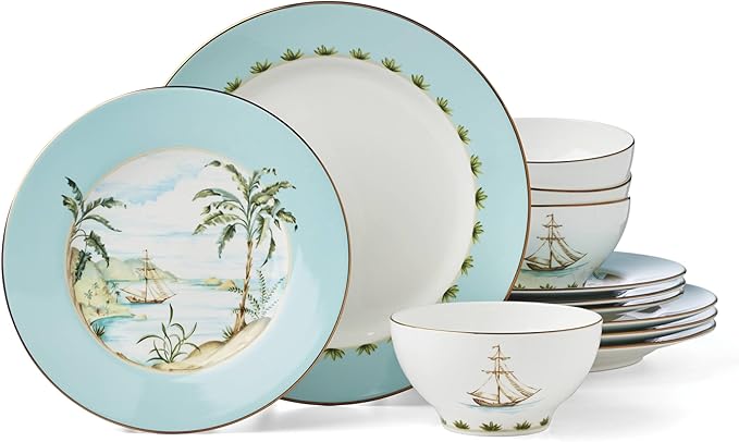 Lenox 896694 British Colonial Tradewind 12-Piece Dinnerware Set Set of 4